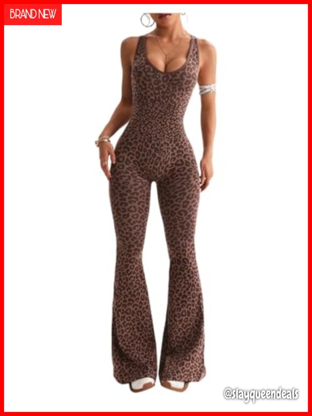 Sleeveless Backless Flared Leg Workout Jumpsuit for Yoga Gym